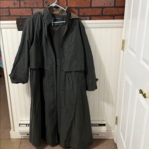 Elegant Olive Trench Coat